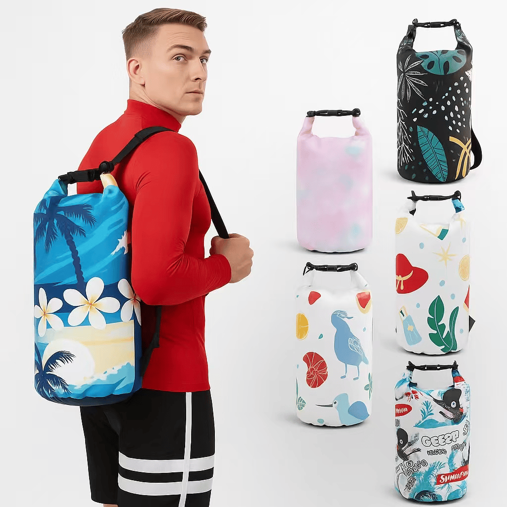Y33 Island Series Waterproof Dry Bag – Colorful Printed Dry Sack for Beach, Kayaking, Swimming & Summer Travel