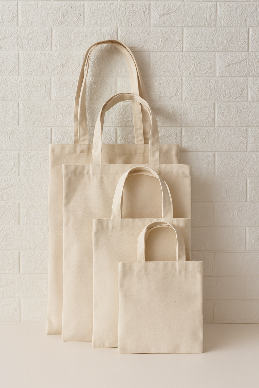 Blank Canvas Tote Bag | Plain Eco-Friendly Cotton Shopping Bag | No Side & No Bottom Gusset