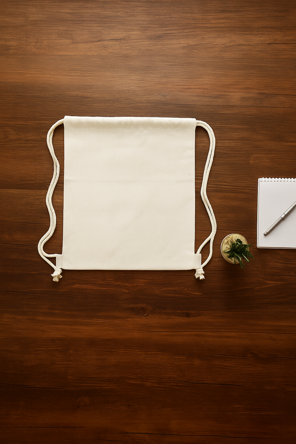 Canvas Drawstring Backpack – Blank Design, Eco-Friendly & Durable