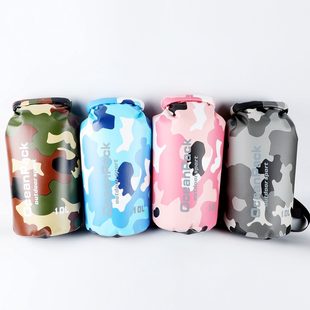 607 Camouflage Waterproof Dry Bag – 2L/5L/10L/15L/20L/30L Floating Dry Sack for Camping, Fishing, Kayaking & Outdoor Adventure