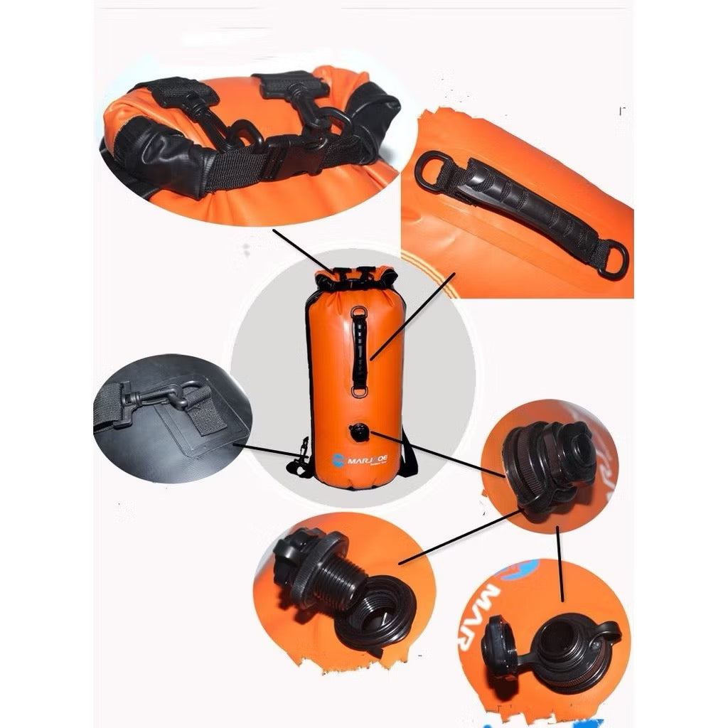 603 Inflatable Waterproof Dry Bag Backpack – Heavy-Duty Floating Dry Sack with Air Valve for Swimming, Kayaking & Outdoor Adventure