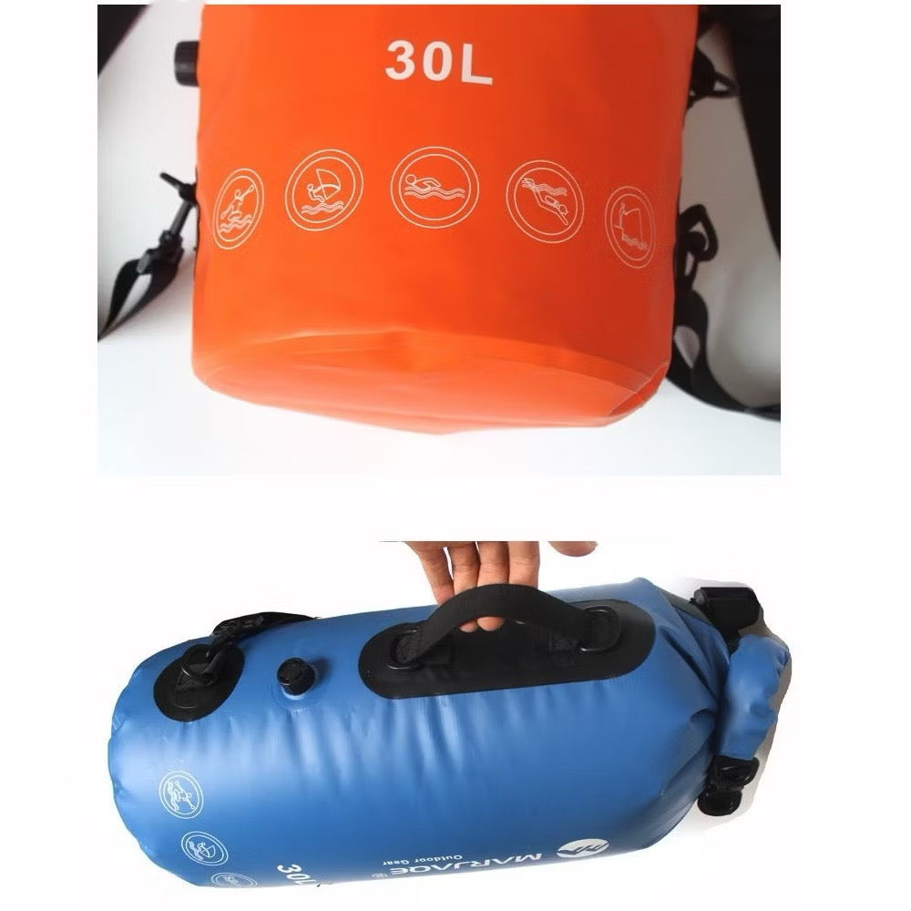 1612 Airtight 30L Waterproof Backpack – Heavy-Duty Dry Bag for Diving, Caving, Kayaking & Extreme Outdoor Adventures