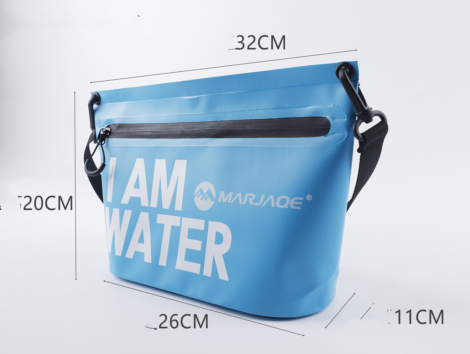 C115 Waterproof Toiletry Bag – Travel Handbag with Zipper, Shoulder Strap & Dry Sack Design for Swimming, Beach & Outdoor Use