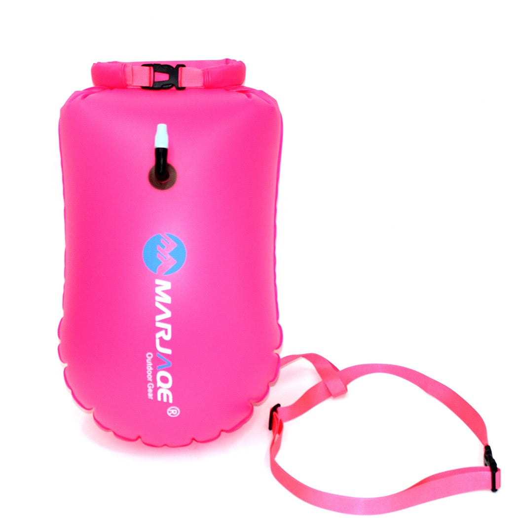 Y802 Inflatable Swim Buoy Dry Bag – Waterproof Floating Swim Buoy with Storage for Open Water Swimming & Triathlon