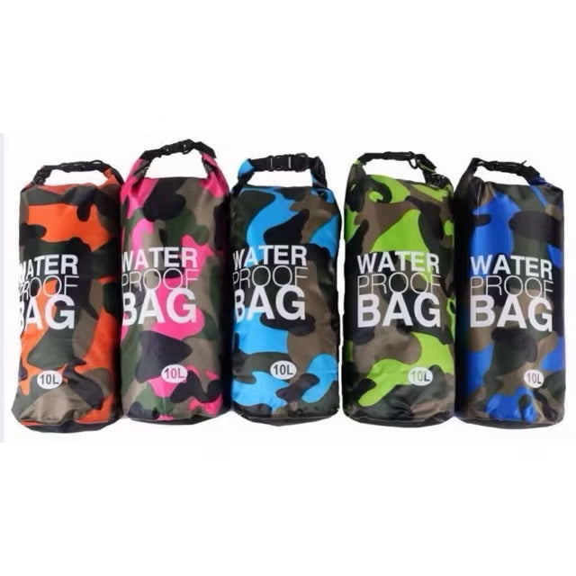 Nylon Camouflage Waterproof Dry Bag – Colorful Floating Dry Sack 2L/3L/5L/10L/20L/30L for Swimming, Kayaking & Outdoor Sports