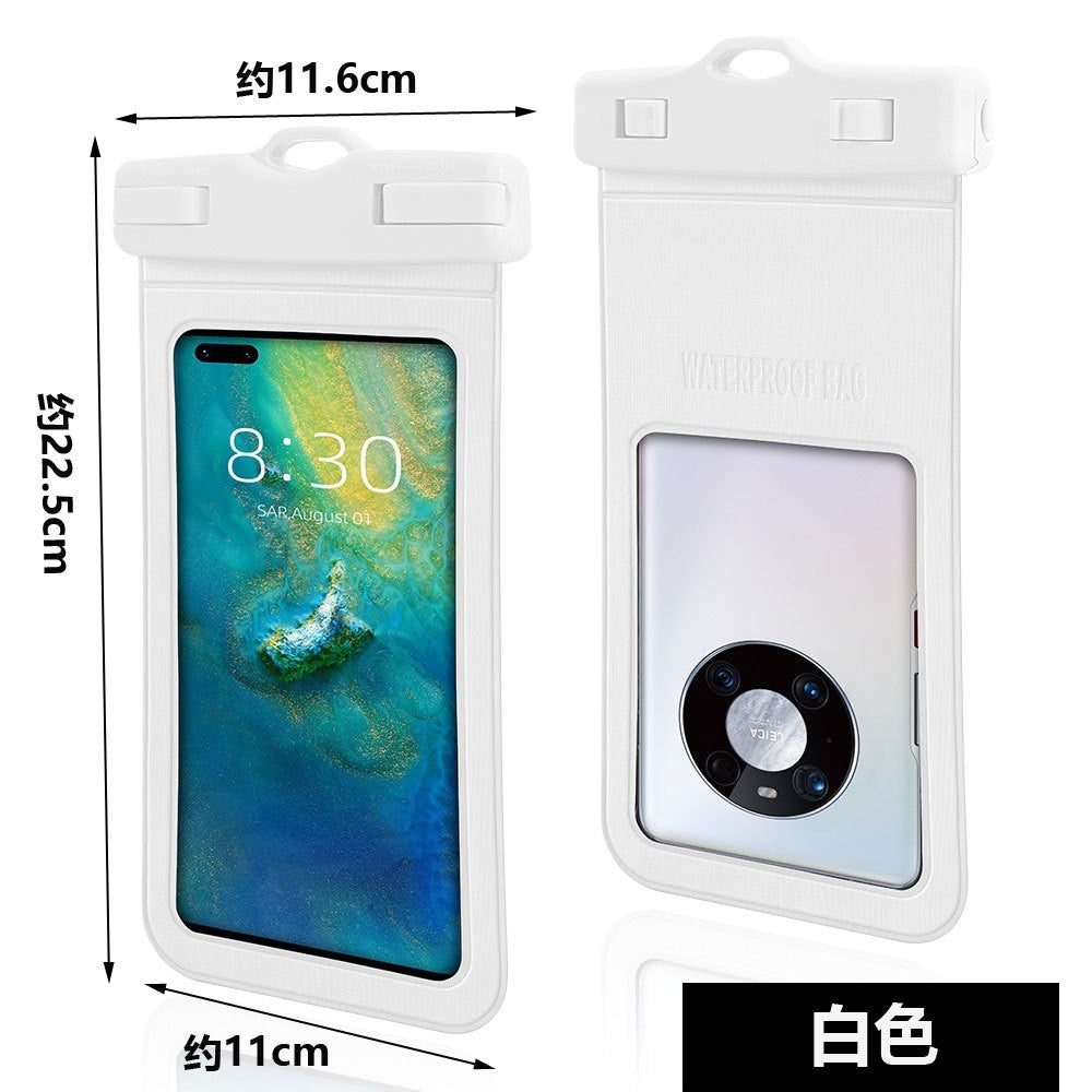 Floating Waterproof Phone Case – Dual Airbag TPU Pouch with Touchscreen Access for Swimming, Snorkeling & Hot Springs (IPX8 Certified)