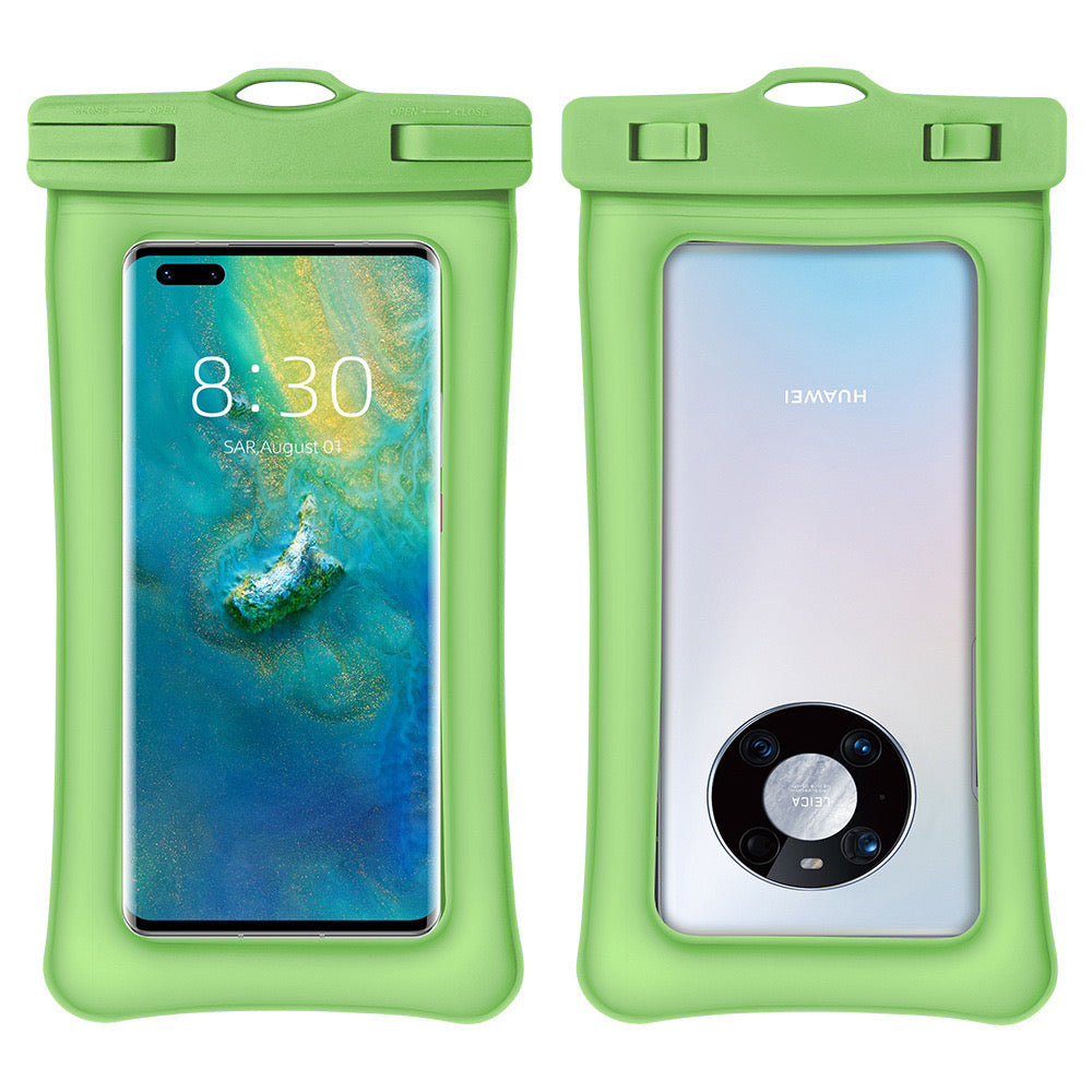 Floating Waterproof Phone Case – Dual Airbag TPU Pouch with Touchscreen Access for Swimming, Snorkeling & Hot Springs (IPX8 Certified)