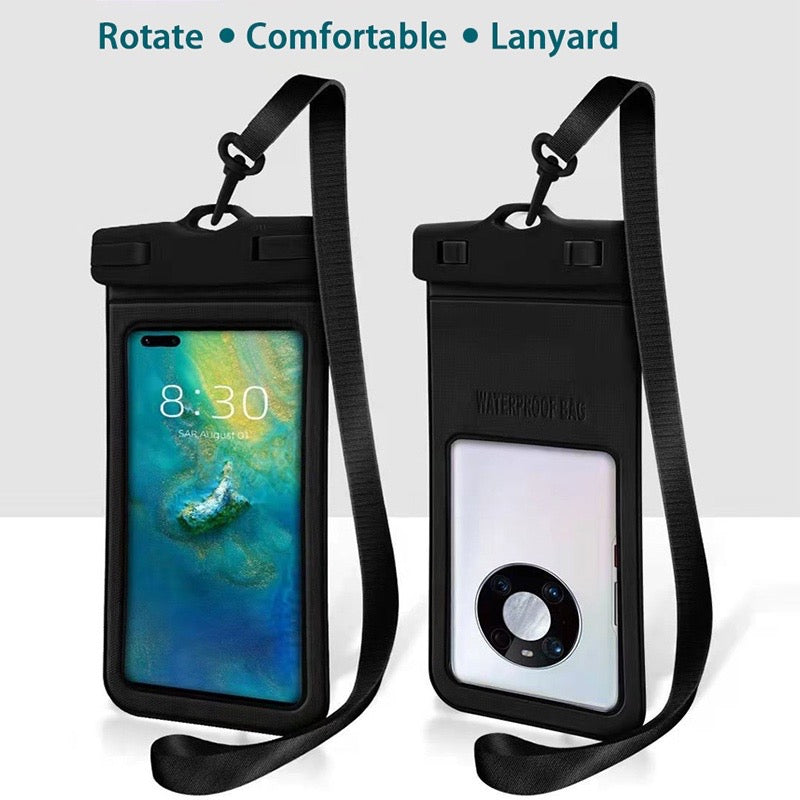 Floating Waterproof Phone Case – Dual Airbag TPU Pouch with Touchscreen Access for Swimming, Snorkeling & Hot Springs (IPX8 Certified)