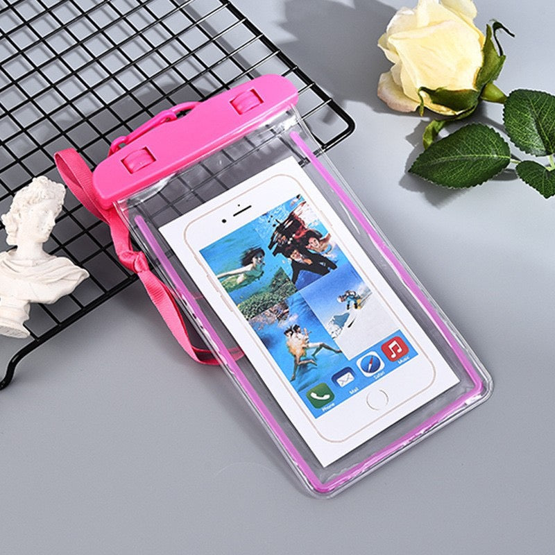 Waterproof Phone Pouch – Transparent PVC Dry Bag Case with Lanyard for Swimming, Beach, Kayaking & Snorkeling