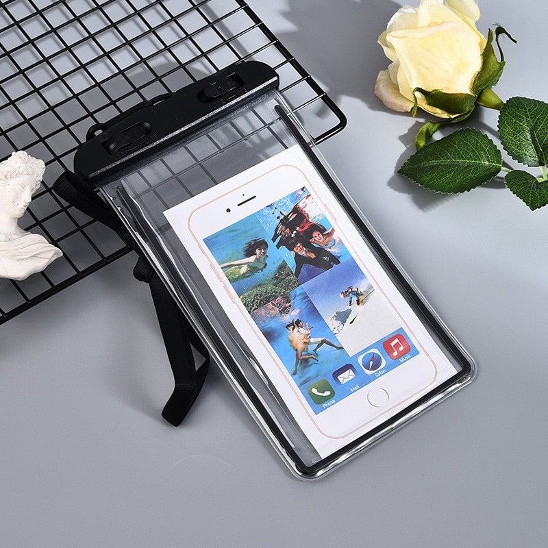 Waterproof Phone Pouch – Transparent PVC Dry Bag Case with Lanyard for Swimming, Beach, Kayaking & Snorkeling