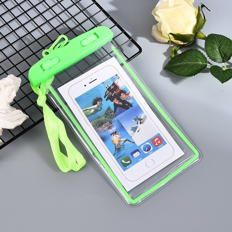 Waterproof Phone Pouch – Transparent PVC Dry Bag Case with Lanyard for Swimming, Beach, Kayaking & Snorkeling
