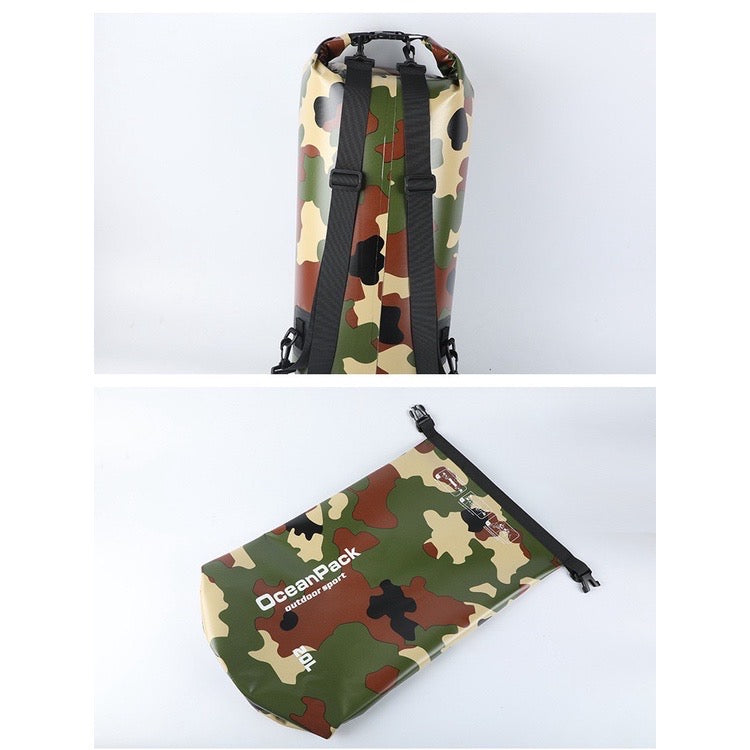607 Camouflage Waterproof Dry Bag – 2L/5L/10L/15L/20L/30L Floating Dry Sack for Camping, Fishing, Kayaking & Outdoor Adventure