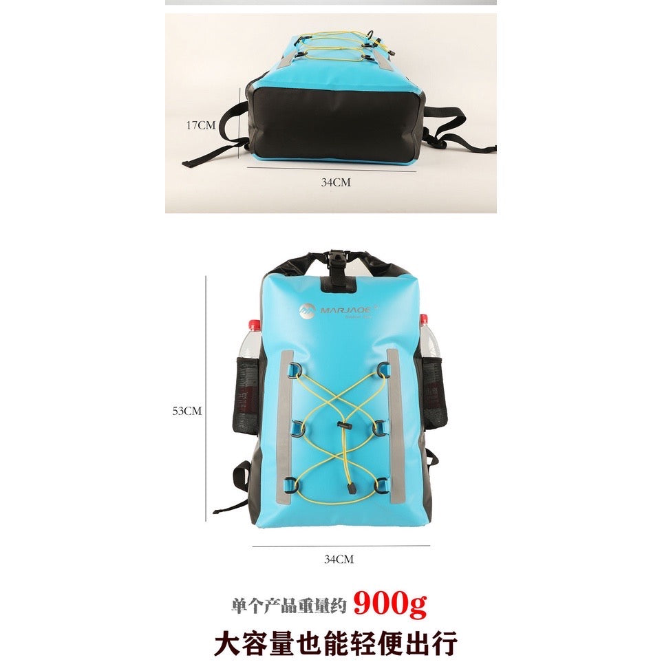 1903 Waterproof Backpack Dry Bag – 30LRoll-Top with Wet & Dry Separation, Reflective Strips for Camping, Kayaking & Outdoor Sports