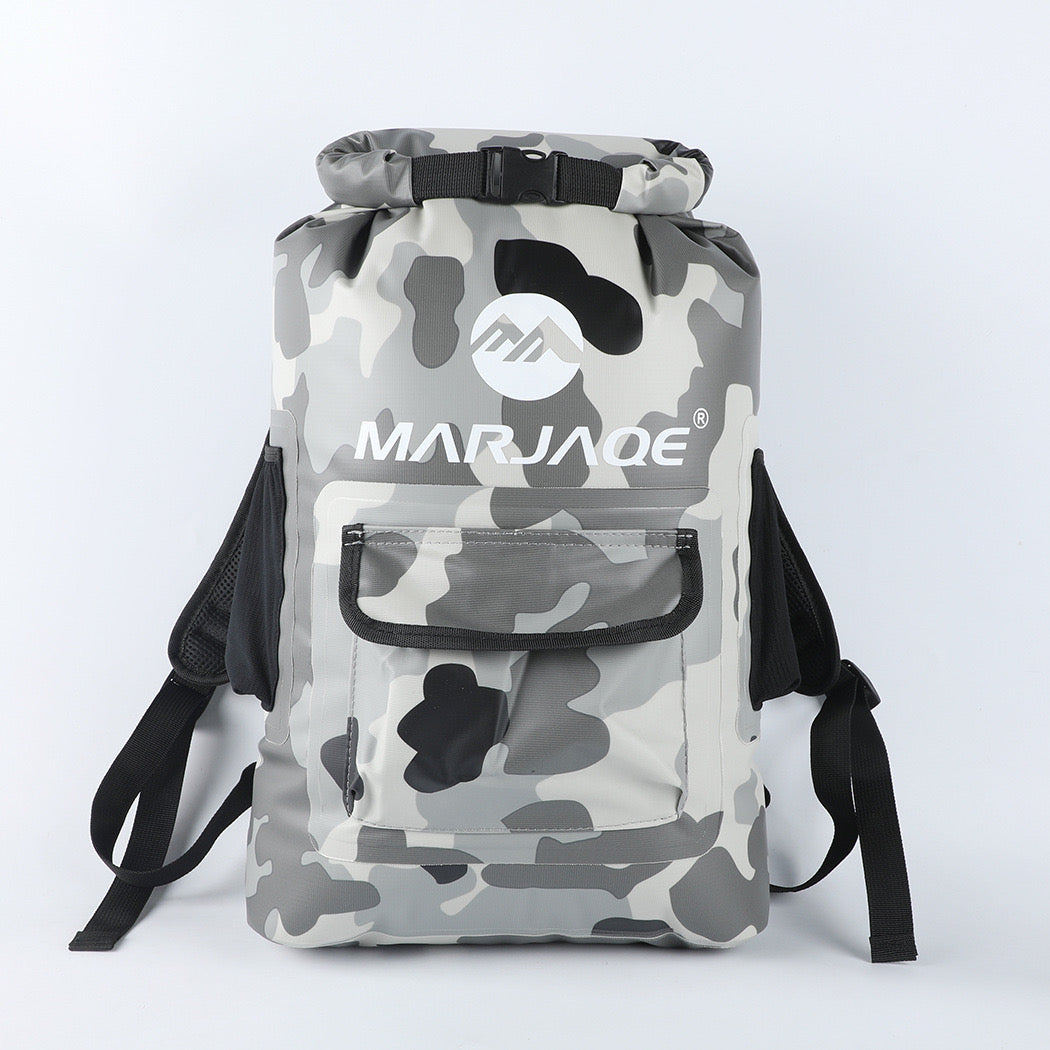 1502-22L Waterproof Backpack Dry Bag – Floating Roll-Top Dry Sack with Shoulder Straps for Hiking, Kayaking & Daily Commute