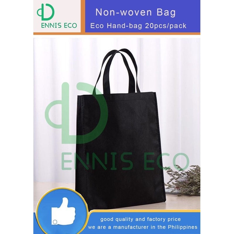 10pcs Pack Non-Woven Hand Tote Bag | Regular Style Eco-Friendly Shopping Bag | 4 Sizes
