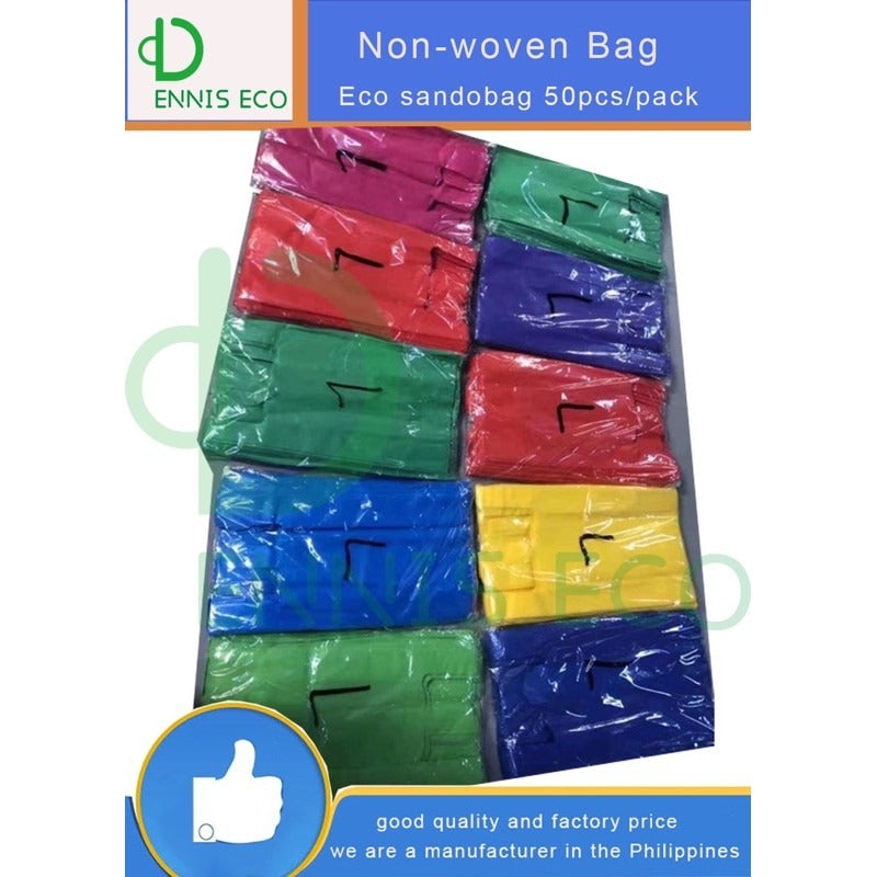 50pcs Pack Non-Woven T-Shirt Bag | Reusable Eco-Friendly Shopping Bags | 5 Size