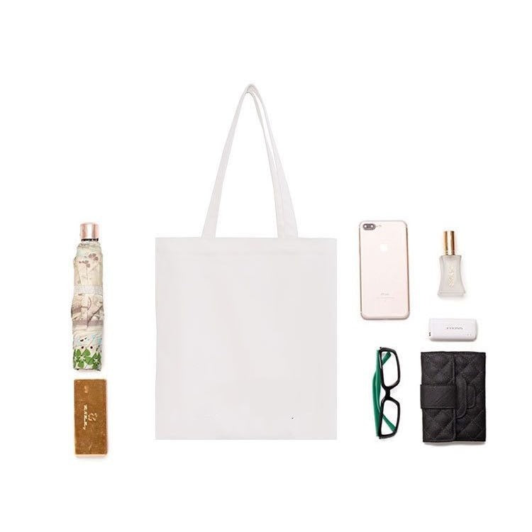 Canvas Tote Bag with Zipper | Dual-Use Shoulder & Hand-Carry or Single Handle Options | Blank Eco-Friendly Bag