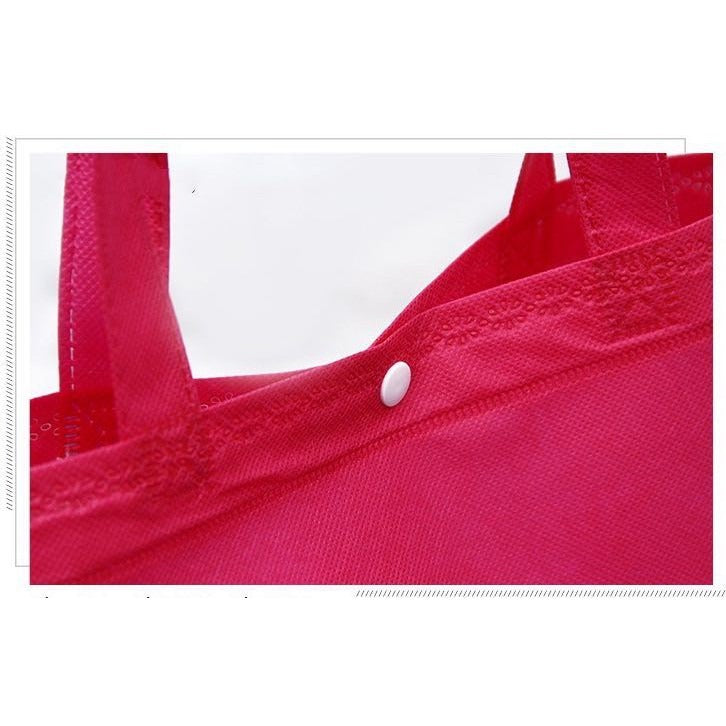 10pcs Pack Non-Woven Lunch Tote Bag with Button Closure | Reusable Shopping Bag | 3 Sizes