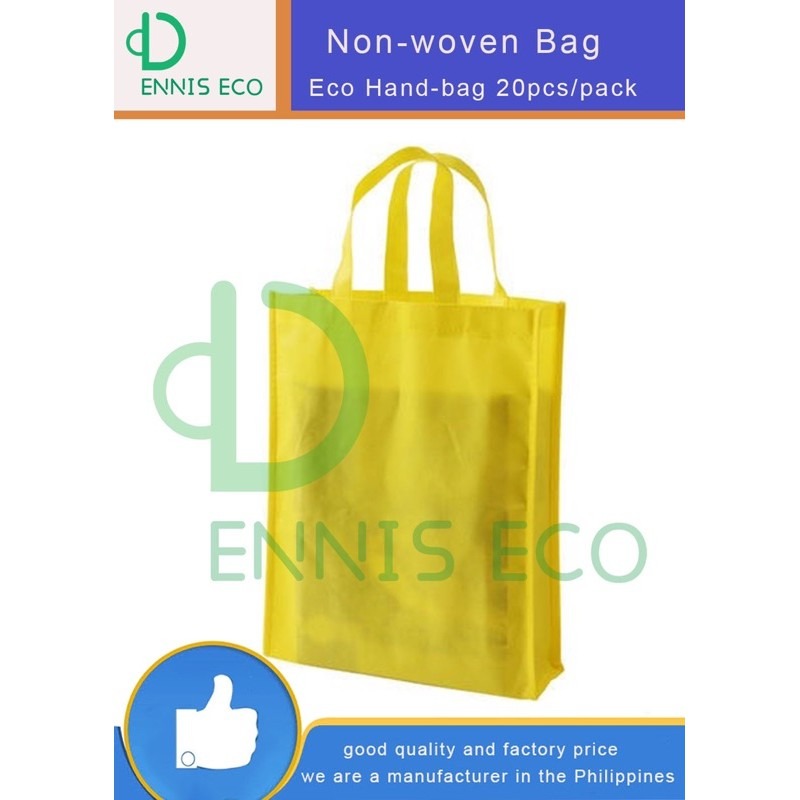 10pcs Pack Non-Woven Hand Tote Bag | Regular Style Eco-Friendly Shopping Bag | 4 Sizes