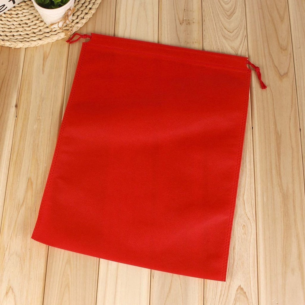 50pcs Pack Non-Woven Drawstring Pouch with Double Strings | Reusable Gift & Storage Bags | 4 Sizes