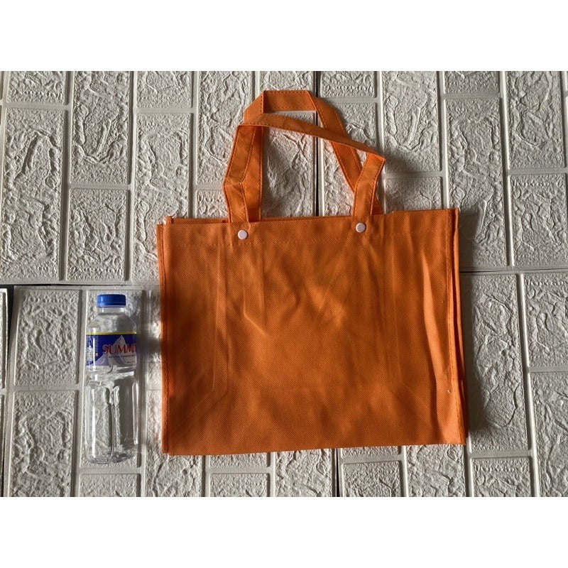 HE#4 | 10pcs Pack Non-Woven Lunch Bag for Students | Reusable Eco-Friendly Tote with Snap Closure