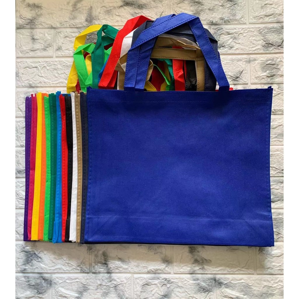 10pcs Pack HE#1 Non-Woven Shopping Tote Bag | Horizontal Style Eco-Friendly Reusable Bags