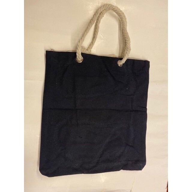Canvas Tote Bag with Rope Handles | Zipper & Non-Zipper Options | Student, Lunch & Shopping Bag