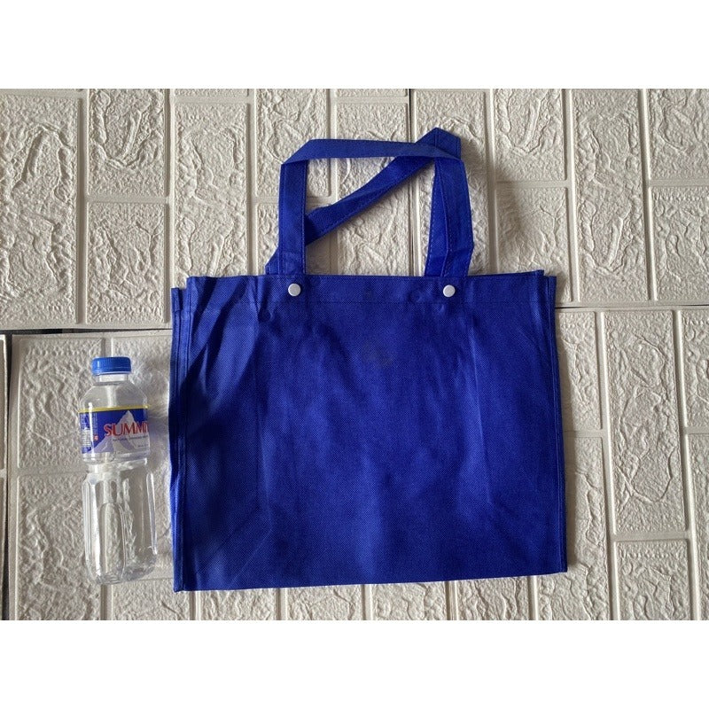 HE#4 | 10pcs Pack Non-Woven Lunch Bag for Students | Reusable Eco-Friendly Tote with Snap Closure