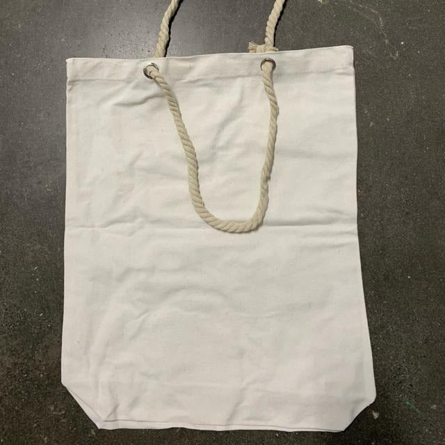 Canvas Tote Bag with Rope Handles | Zipper & Non-Zipper Options | Student, Lunch & Shopping Bag