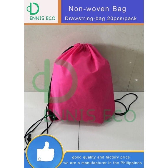 EL#1 | 10pcs PackNon-Woven Drawstring Backpack Bag | Student Book & Sports Bag | Hot-Selling Eco Tote