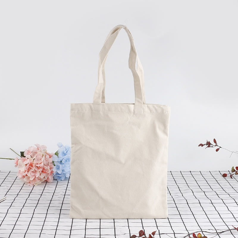 Canvas Tote Bag with Zipper | Dual-Use Shoulder & Hand-Carry or Single Handle Options | Blank Eco-Friendly Bag