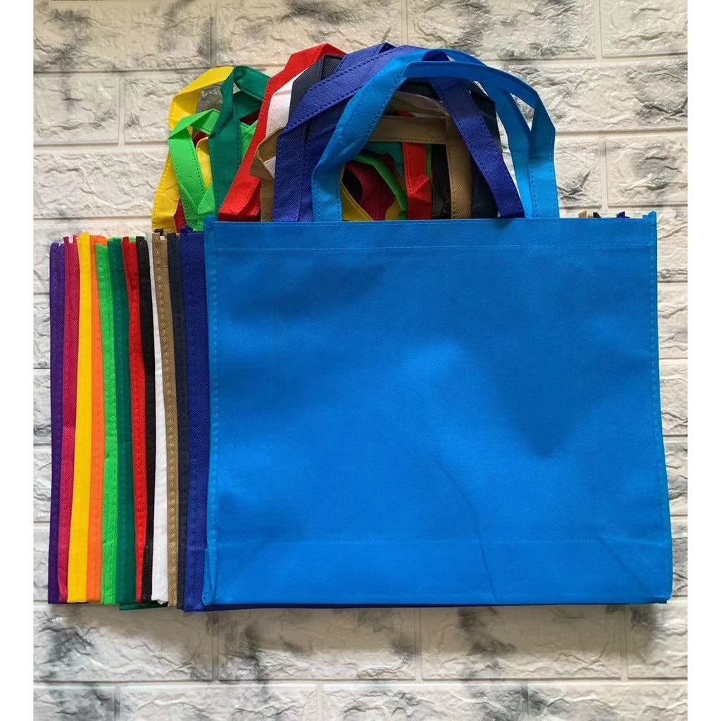 10pcs Pack HE#1 Non-Woven Shopping Tote Bag | Horizontal Style Eco-Friendly Reusable Bags