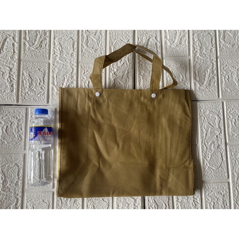 HE#4 | 10pcs Pack Non-Woven Lunch Bag for Students | Reusable Eco-Friendly Tote with Snap Closure