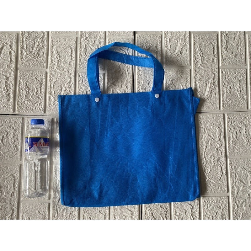 HE#4 | 10pcs Pack Non-Woven Lunch Bag for Students | Reusable Eco-Friendly Tote with Snap Closure