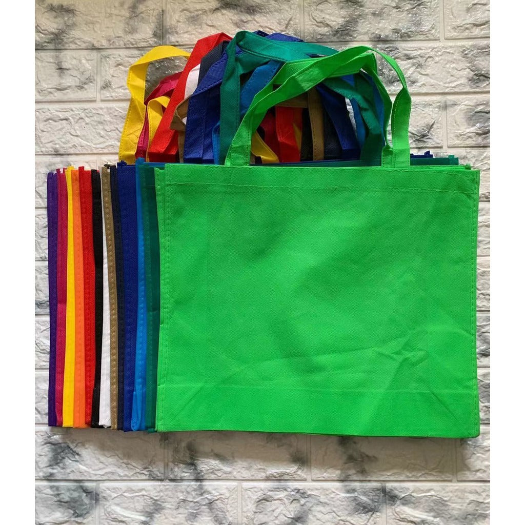 10pcs Pack HE#1 Non-Woven Shopping Tote Bag | Horizontal Style Eco-Friendly Reusable Bags
