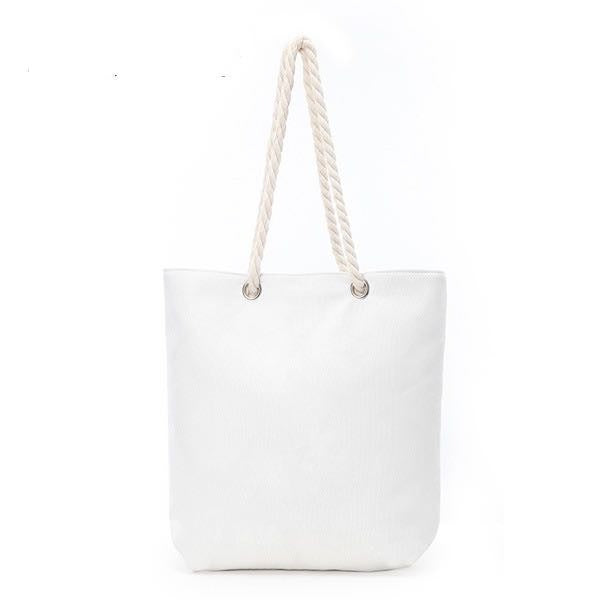 Canvas Tote Bag with Rope Handles | Zipper & Non-Zipper Options | Student, Lunch & Shopping Bag