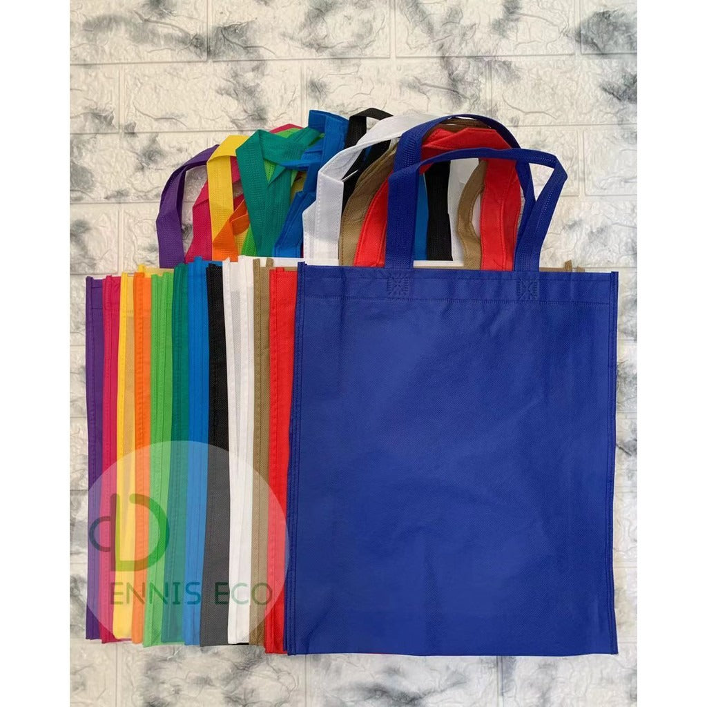 10pcs Pack Non-Woven Hand Tote Bag | Regular Style Eco-Friendly Shopping Bag | 4 Sizes