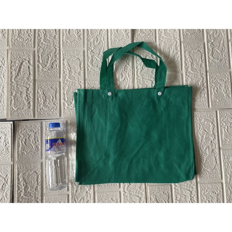 HE#4 | 10pcs Pack Non-Woven Lunch Bag for Students | Reusable Eco-Friendly Tote with Snap Closure