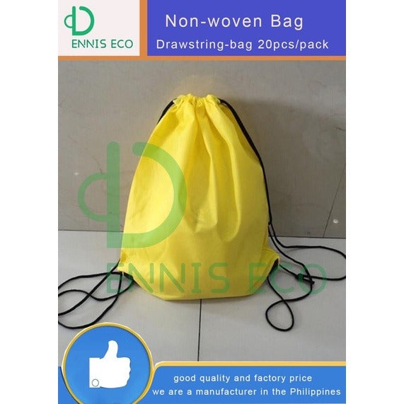 EL#1 | 10pcs PackNon-Woven Drawstring Backpack Bag | Student Book & Sports Bag | Hot-Selling Eco Tote