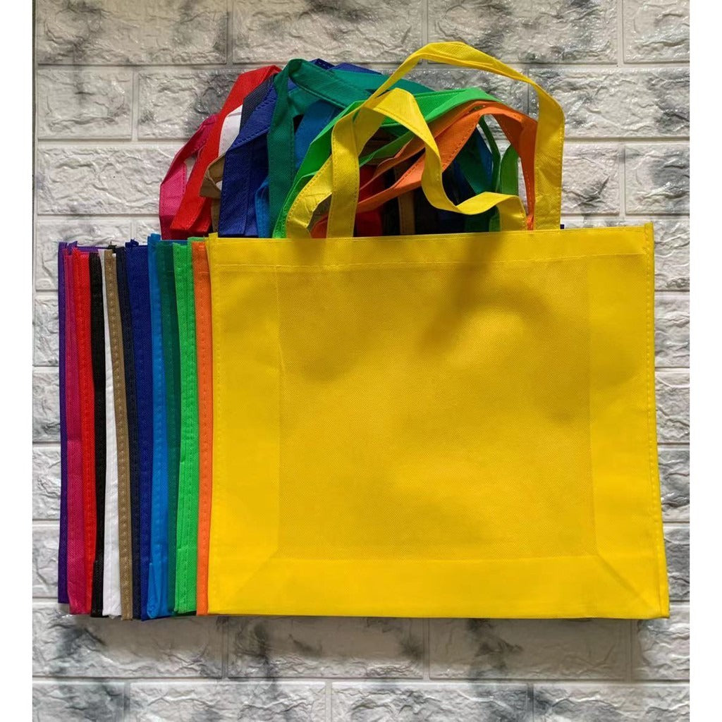 10pcs Pack HE#1 Non-Woven Shopping Tote Bag | Horizontal Style Eco-Friendly Reusable Bags