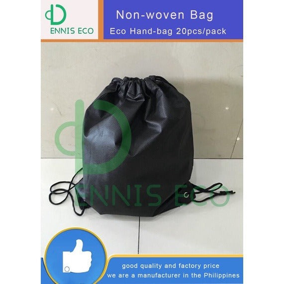EL#1 | 10pcs PackNon-Woven Drawstring Backpack Bag | Student Book & Sports Bag | Hot-Selling Eco Tote