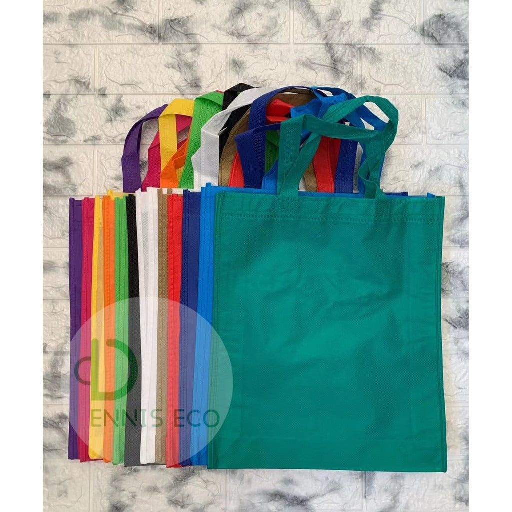 10pcs Pack Non-Woven Hand Tote Bag | Regular Style Eco-Friendly Shopping Bag | 4 Sizes