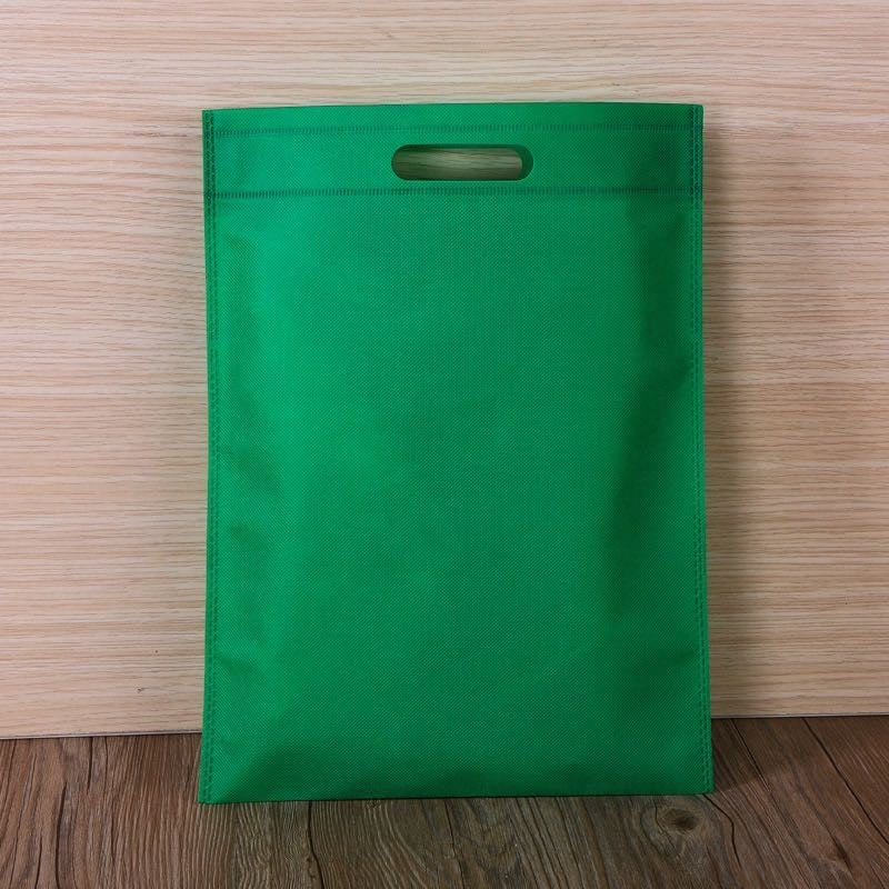 50pcs Pack Non-Woven Flat Bag with Die-Cut Handle | Eco-Friendly Tote for Events & Packaging | 4 Sizes