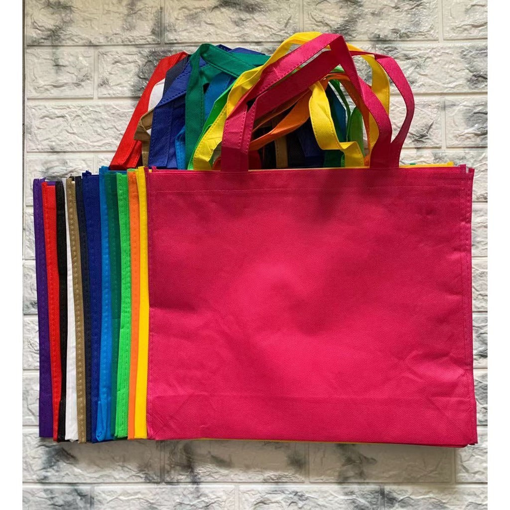 10pcs Pack HE#1 Non-Woven Shopping Tote Bag | Horizontal Style Eco-Friendly Reusable Bags