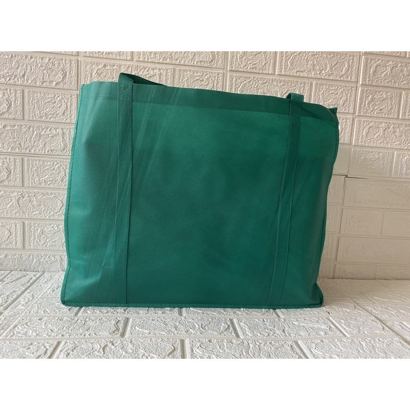 HE#5 | 10pcs PackExtra Large Non-Woven Shopping Tote Bag with Long Handles | Heavy Duty Reusable Bag