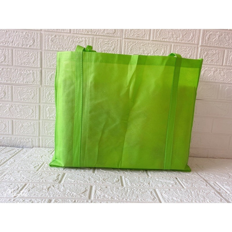 HE#5 | 10pcs PackExtra Large Non-Woven Shopping Tote Bag with Long Handles | Heavy Duty Reusable Bag