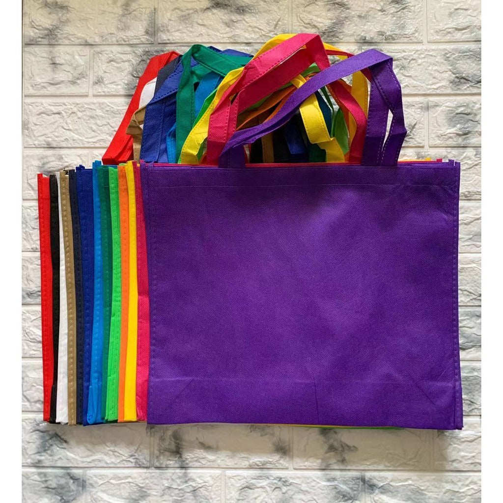 10pcs Pack HE#1 Non-Woven Shopping Tote Bag | Horizontal Style Eco-Friendly Reusable Bags