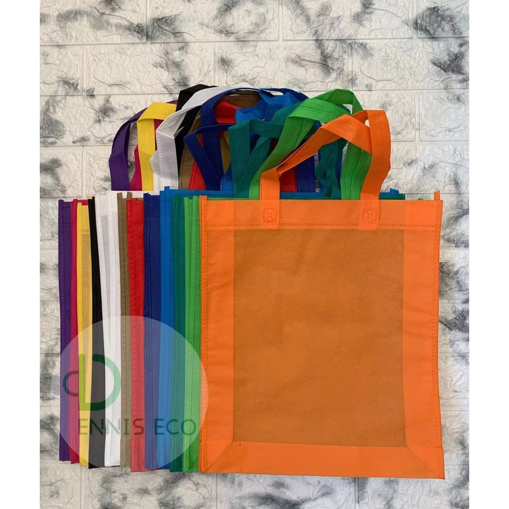 10pcs Pack Non-Woven Hand Tote Bag | Regular Style Eco-Friendly Shopping Bag | 4 Sizes