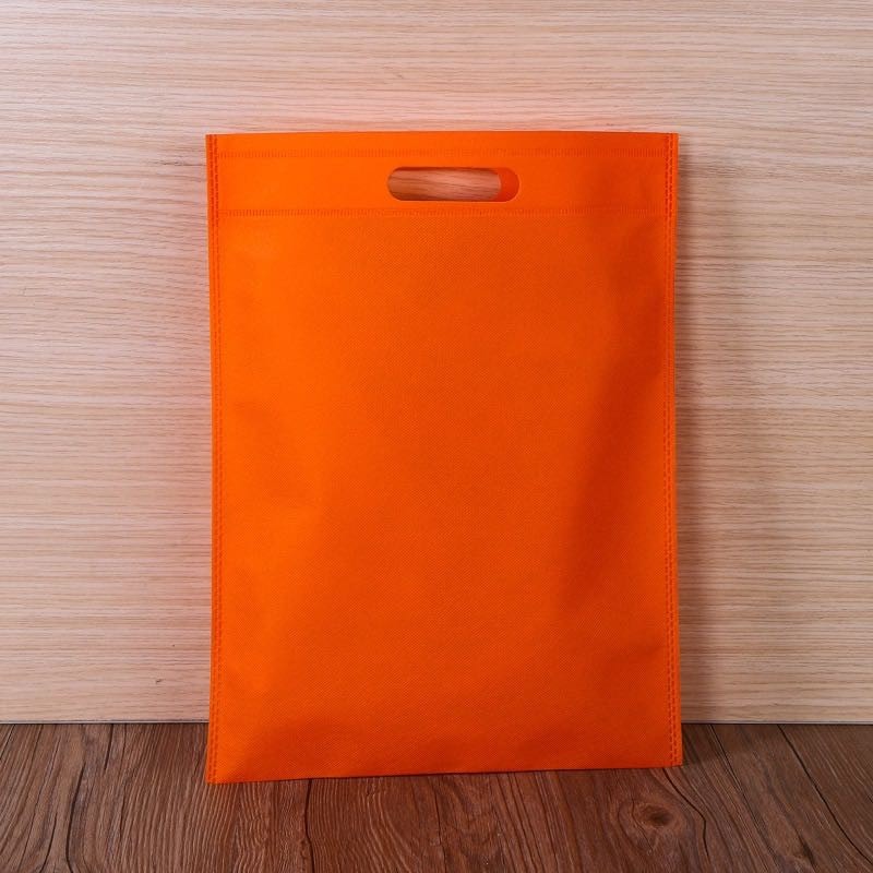 50pcs Pack Non-Woven Flat Bag with Die-Cut Handle | Eco-Friendly Tote for Events & Packaging | 4 Sizes