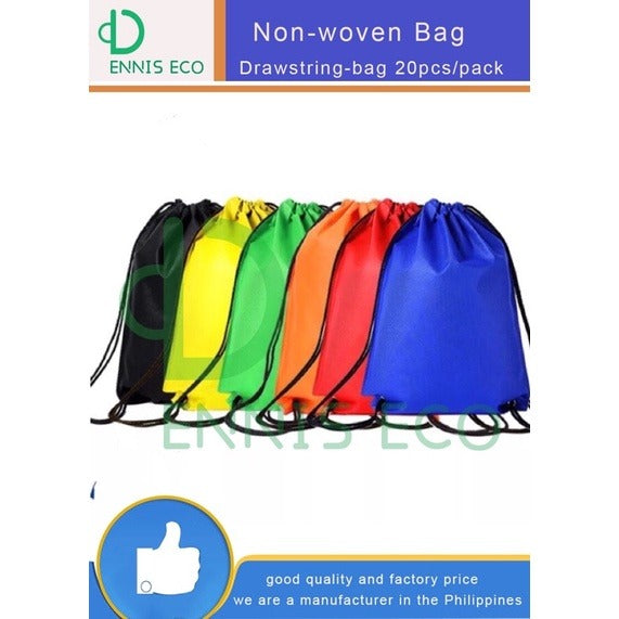 EL#1 | 10pcs PackNon-Woven Drawstring Backpack Bag | Student Book & Sports Bag | Hot-Selling Eco Tote